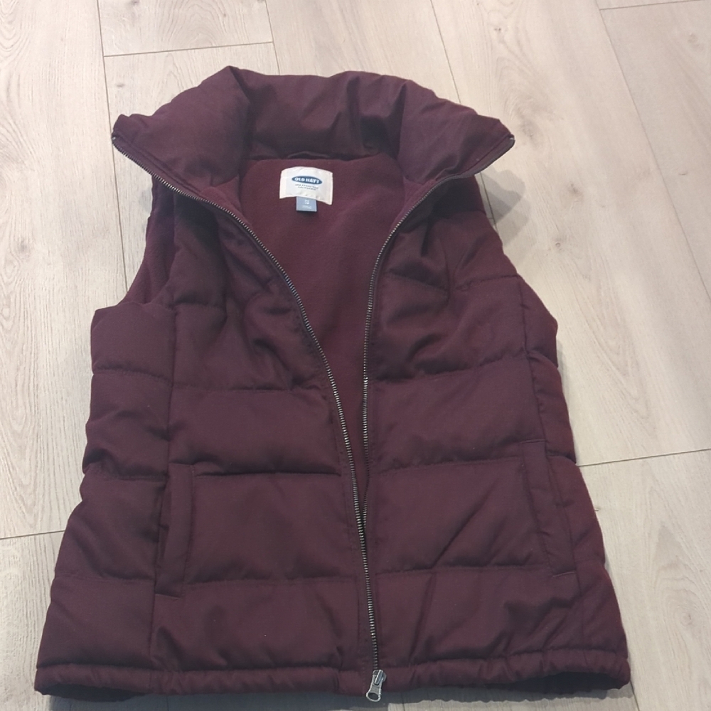 Old Navy Burgundy Puffer Vest